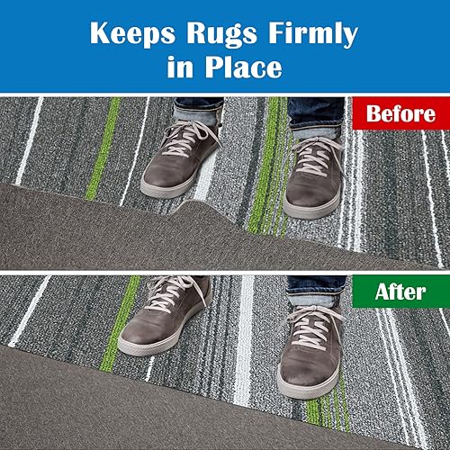 Miniatura 3 de Wellco Almohadilla para alfombra antideslizante de 2 x 6 pies, agarre antideslizante para alfombras, segura para todos los pisos y acabados, color