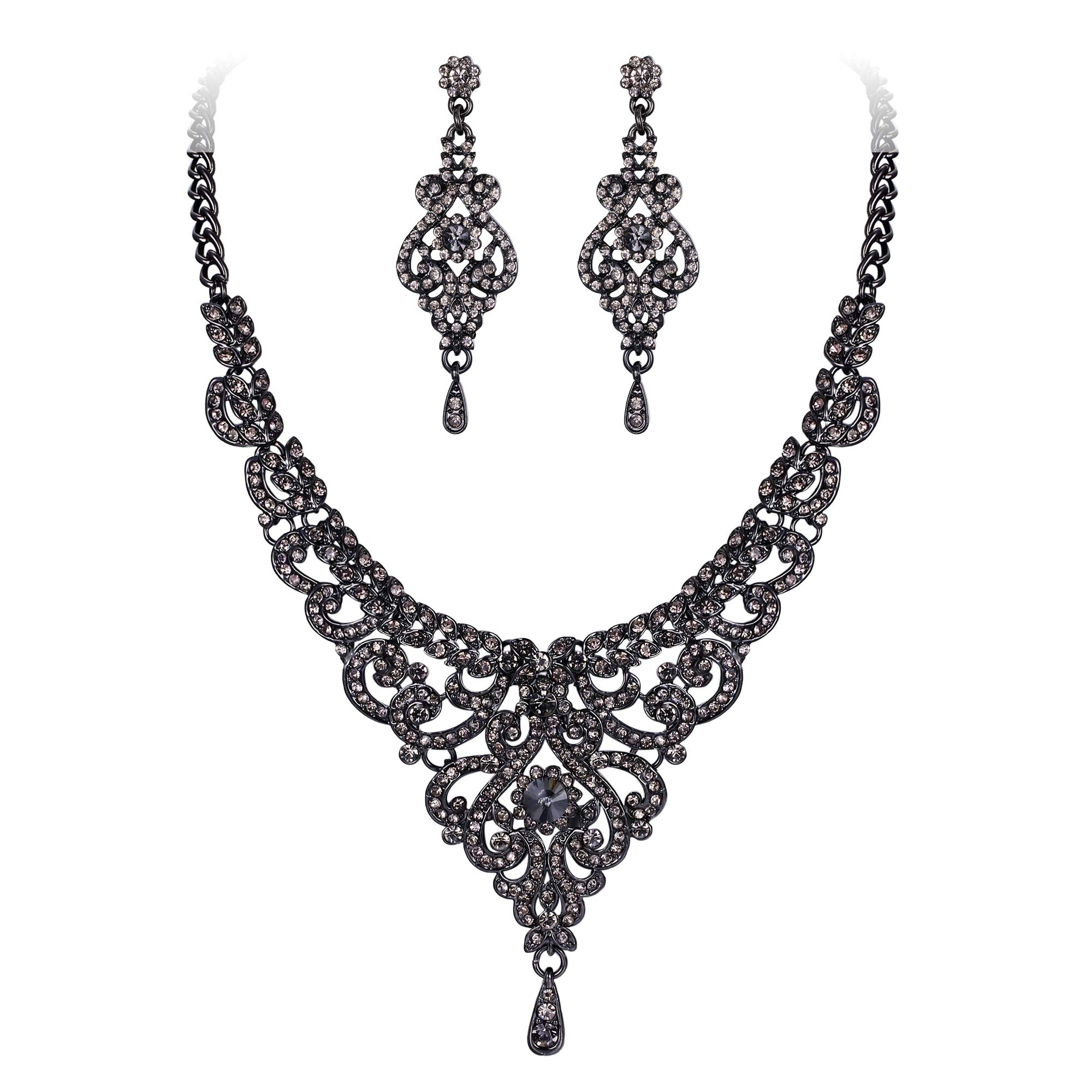 EVER FAITH Women's Austrian Crystal Art Deco Set