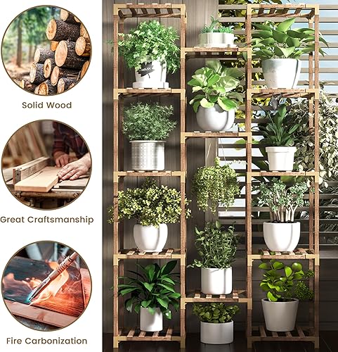 Miniatura 10 de HOMKIRT Soporte para plantas grande (soporte para plantas de 10 niveles)