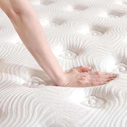 Miniatura 3 de Colchón híbrido tamaño King de 14 pulgadas, firmeza media en caja, espuma viscoelástica de gel y resortes embolsados para enfriar, aliviar la