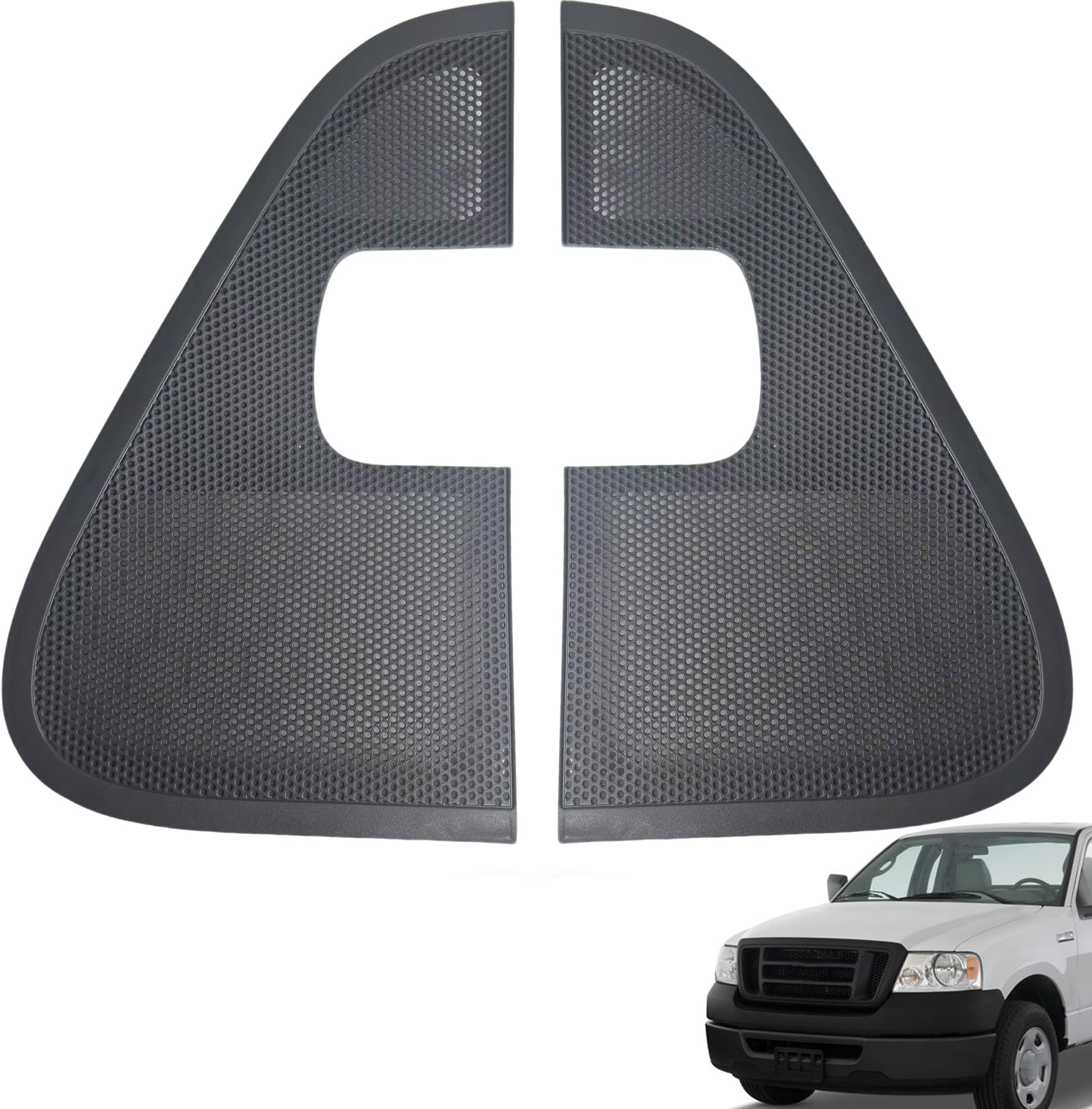 1 Pair Front Door Speaker Grille Panel Cover Left & Right Compatible with F150 F-150 2004-2008#5L3Z-18979-BAA, 5L3Z-18978-BAA, Flint Gray