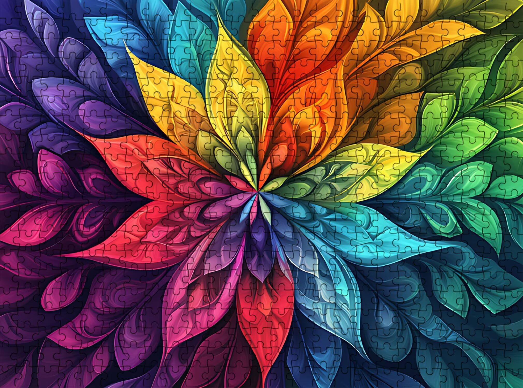 Mandala colore Puzzle 4000 Pezzi per Adulti, Puzzle in Legno - Collezione Classica con Poster Incluso -Sfida di Concentrazione e Passatempo Antistress, Gioco Educativo per Famiglia, 141 x 87 cm f0-665