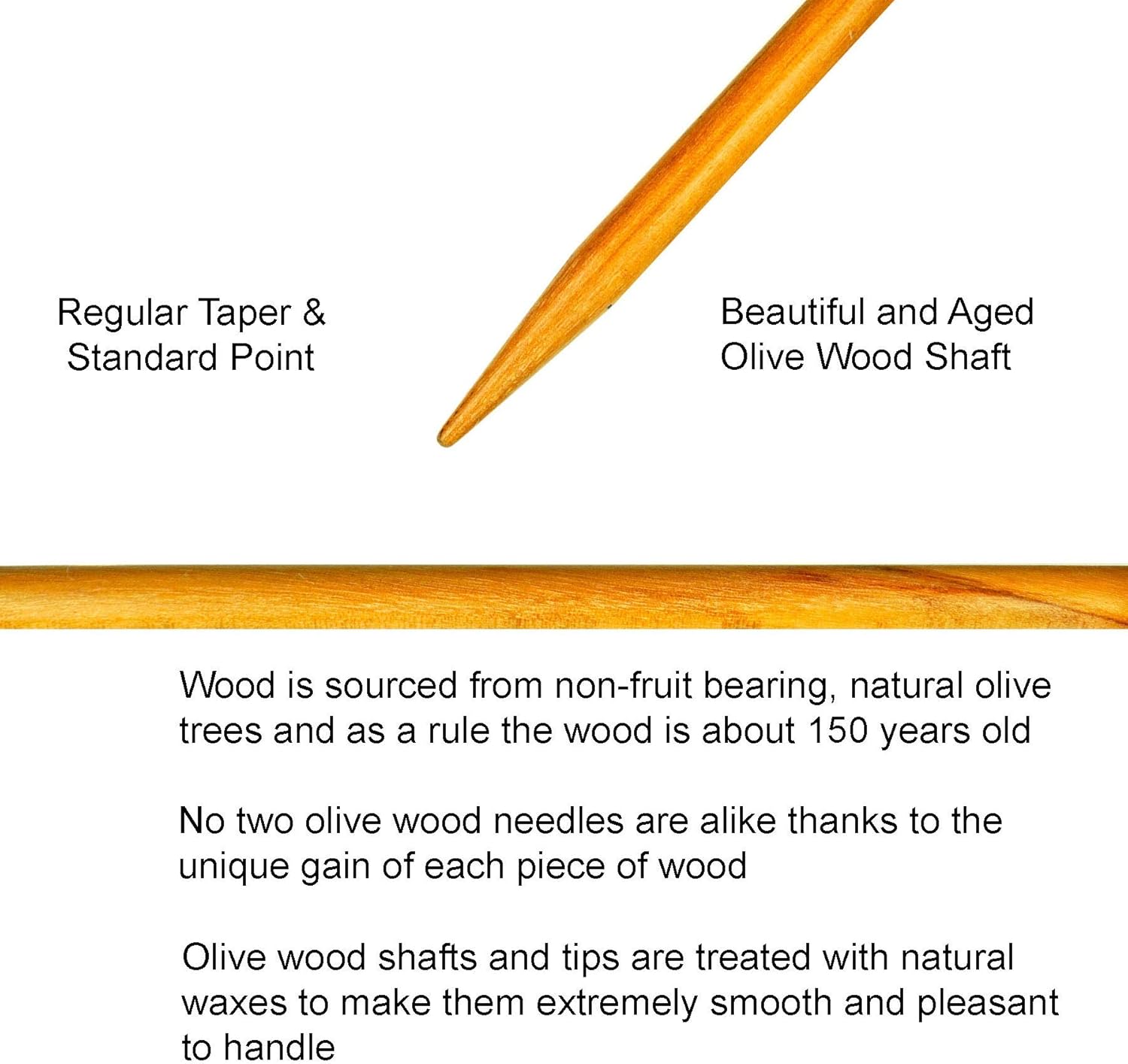 addi Olive Wood 32 inch (80cm) US 15 (10.0mm) Circular Knitting Needle, Lightweight, Warm Touch, Standard Tips, Smooth Joins, Blue Pliable Cord Markers with 10 Colorful Stitch Markers