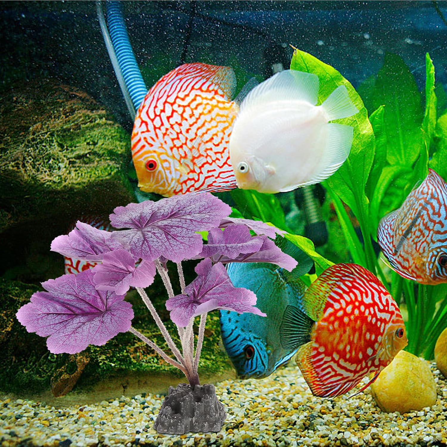 Artificial Aquarium Plastic Plants Fish Tank Decor Simulated Aquatic Water Grass Plastic Underwater Plant Decoration for Fish Tanks and Aquariums