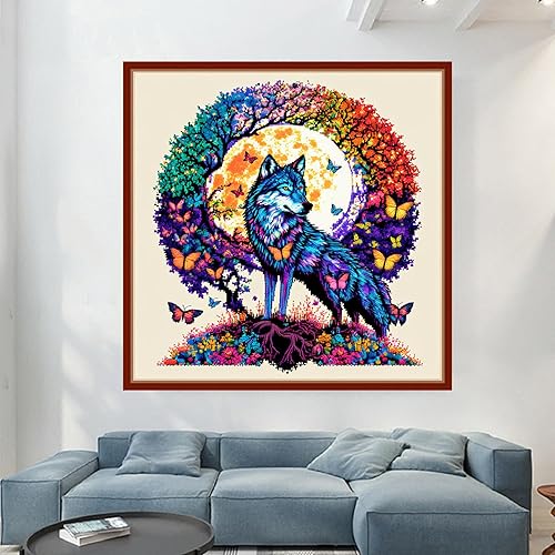 Miniatura 50 de Dimensean Kits de punto de cruz estampados, gama completa de patrones de bordado, kits de iniciación para principiantes, adultos o niños, kits