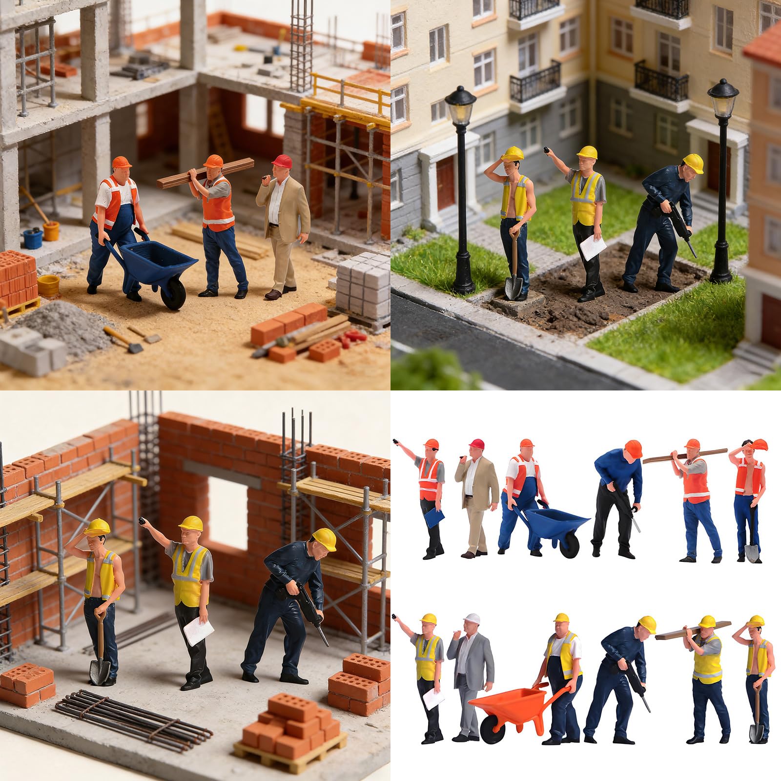 Set miniature Laborer, sculture in resina in 1: 64, B