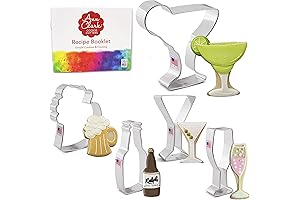 Ann Clark Drinks and Cocktails 5-Piece Cookie Cutter Set