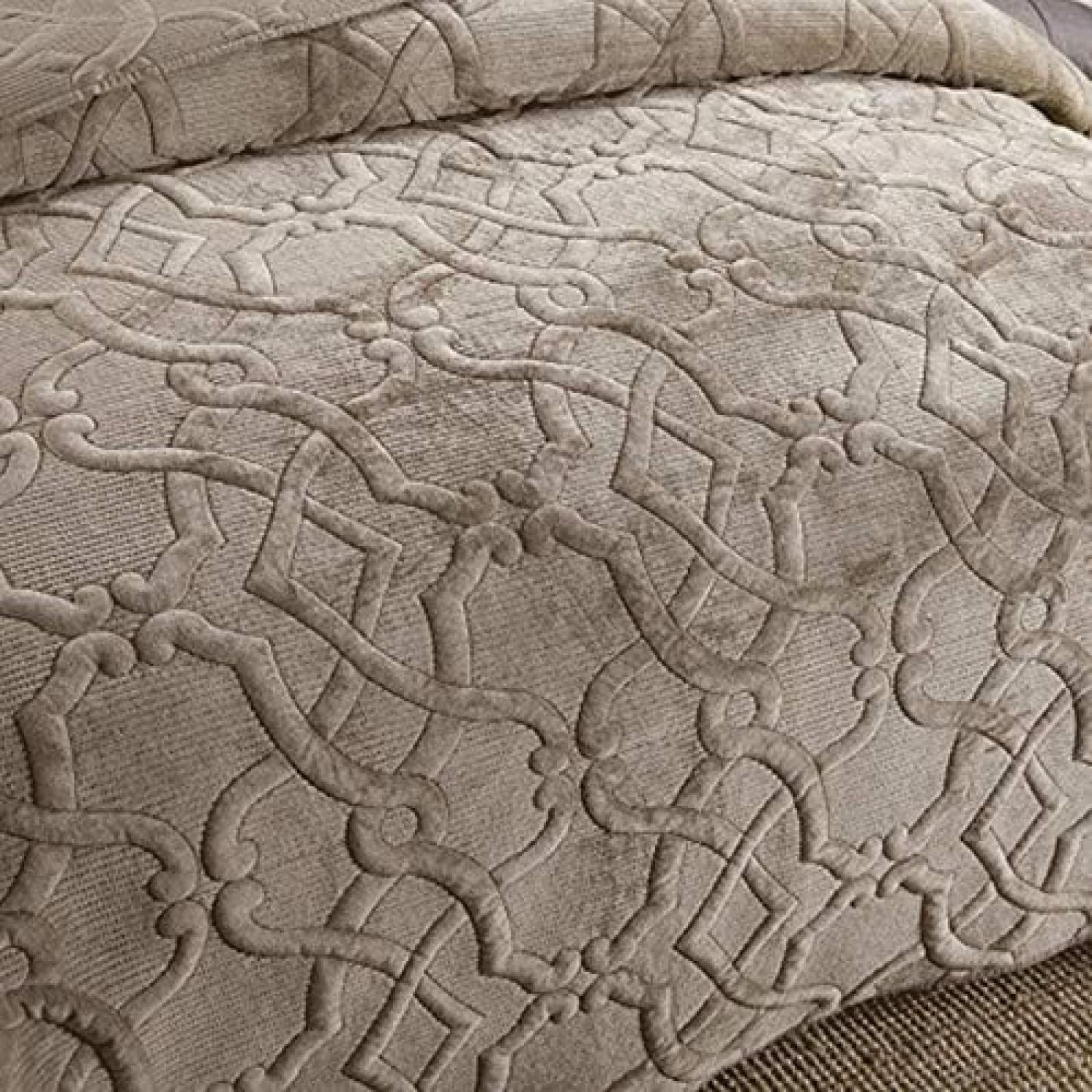 3-teilige Gesteppte Tagesdecke, Samt-Tagesdecke, Baumwollfutter, Decke, 100% Dekoration, Steppbett-Set, Groß,Braun,224X234+2X51X71CM,Picturesque234