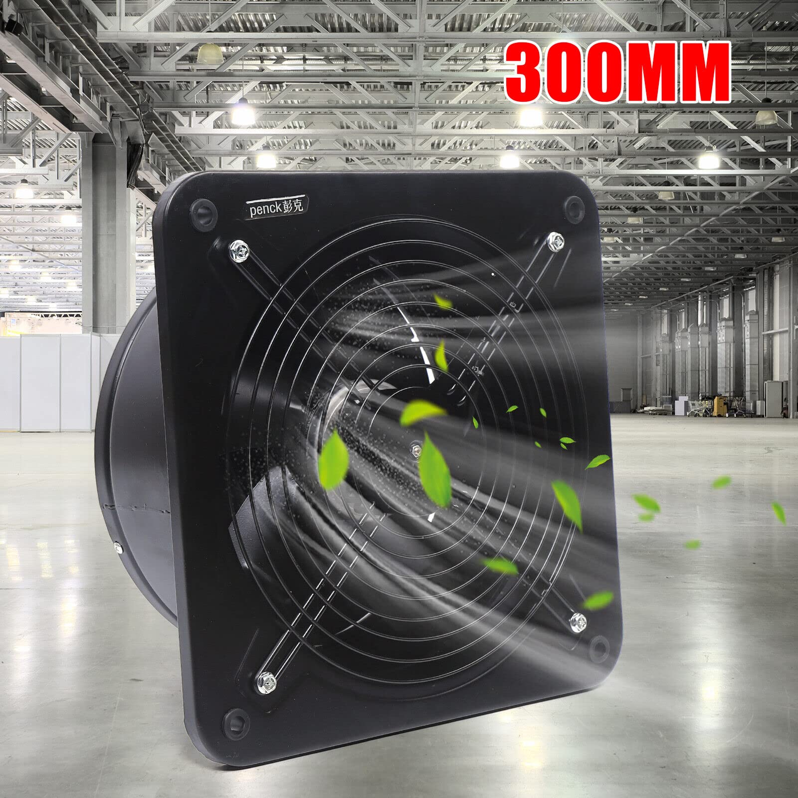 Ventilador de extracción, 300 mm, ventilador axial de 2850 m³/h, ventilador de pared industrial para tiendas de crecimiento, hidropónicas, uso doméstico, ventilación y ventilador de extracción,