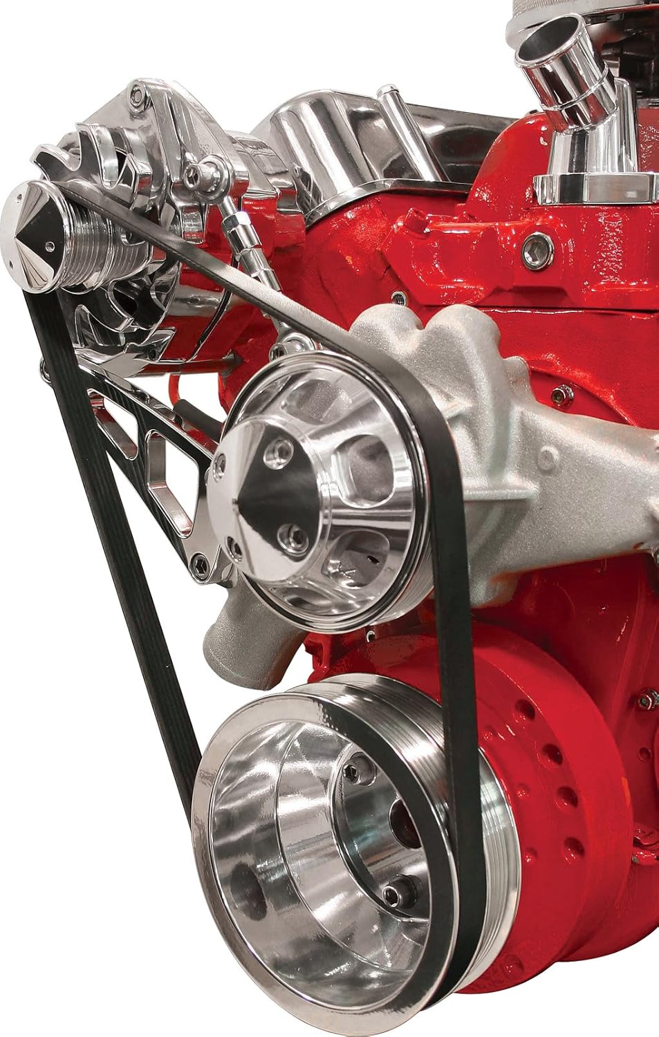 BILLET SPECIALTIES BBC SERPENTINE PULLEY KIT,POLISHED,ALTERNATOR,CRANK