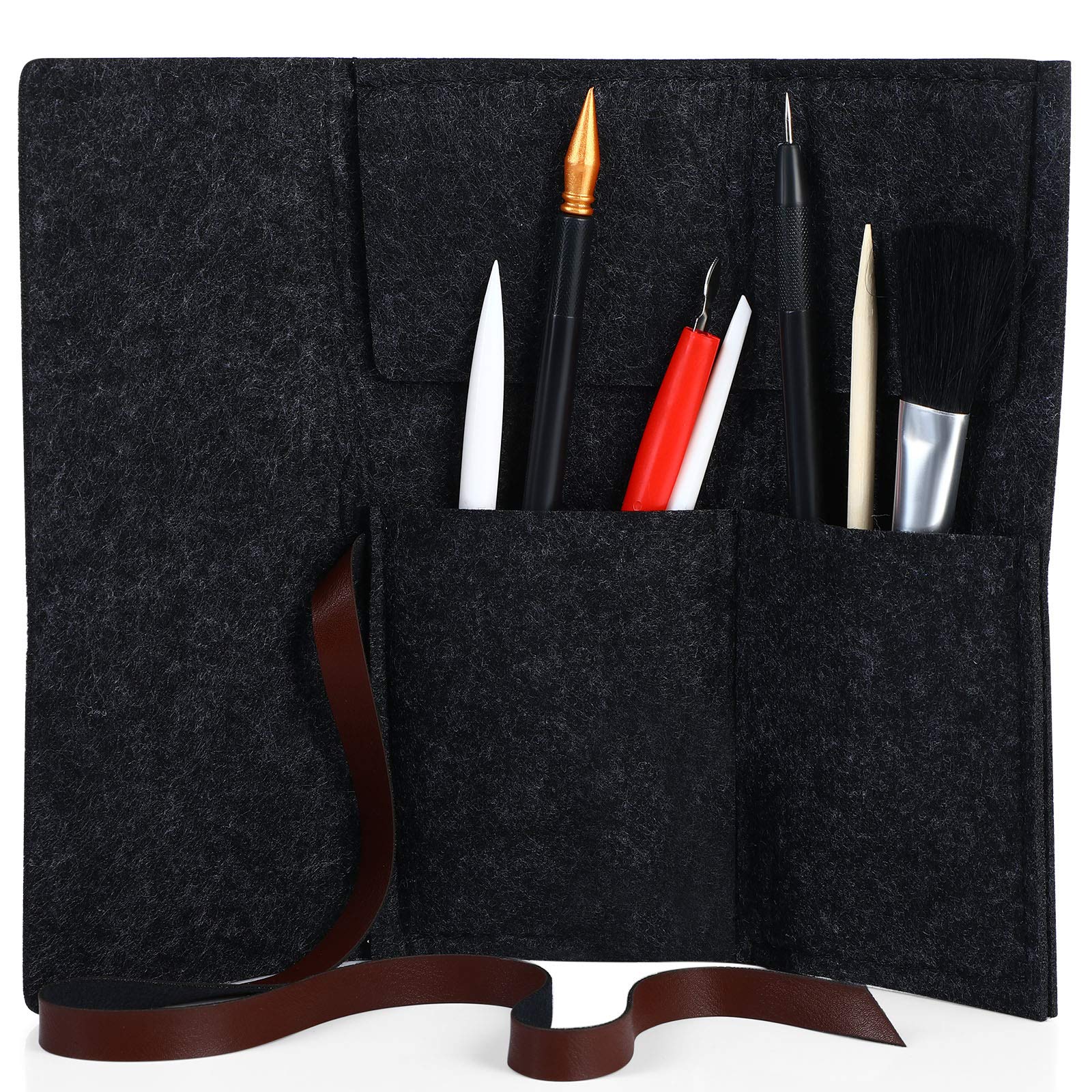 Scratch Painting Art Tool, 9 Pieces Scratching Drawing Tool Set, Including Artist Glove, Tool Bag, Scratch Coloring Pens, Plastic and Wooden Stylus, Scraper, Clean Brush - Image 2