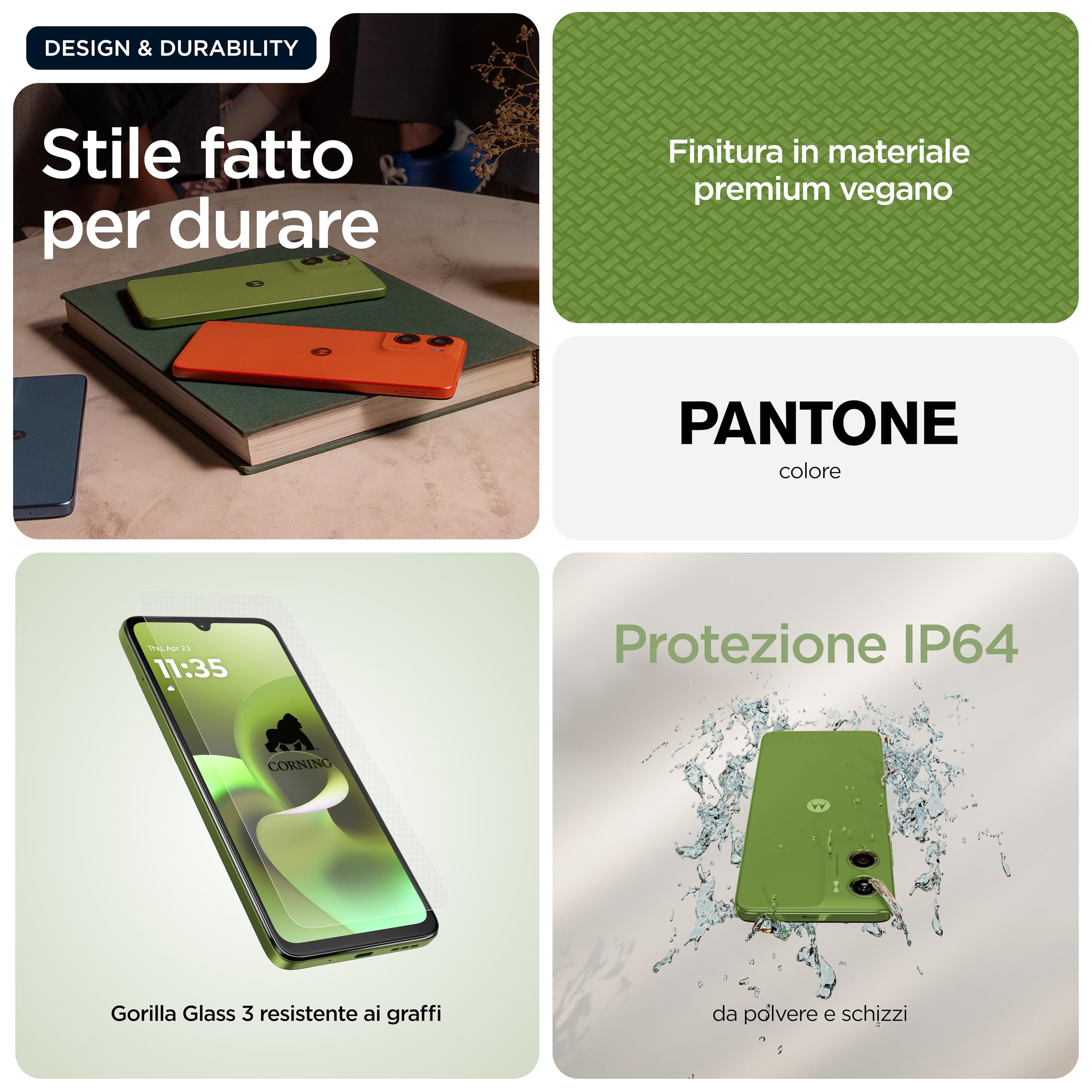Motorola moto g06 (4/256GB, Fotocamera 50MP+flicker cam, selfie 8MP, Display HD+ 6.88", MediaTek Helio G81 Extreme, 5200mAh, Android 15), Tendril