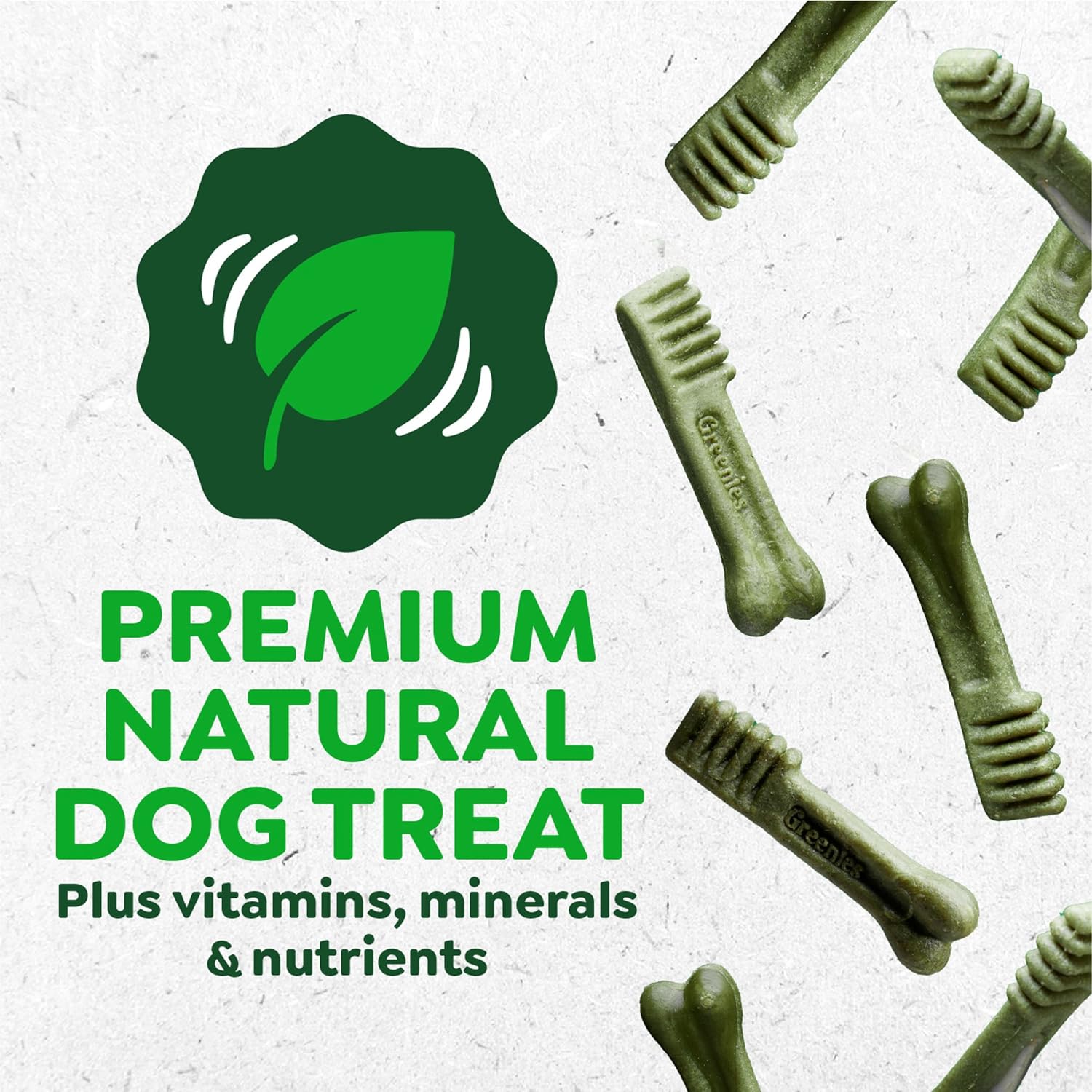Greenies Veterinarian-Recommended Natural Dental Dog Treats Teenie Size, Original Flavor, 18 oz. Pack, 65 Count
