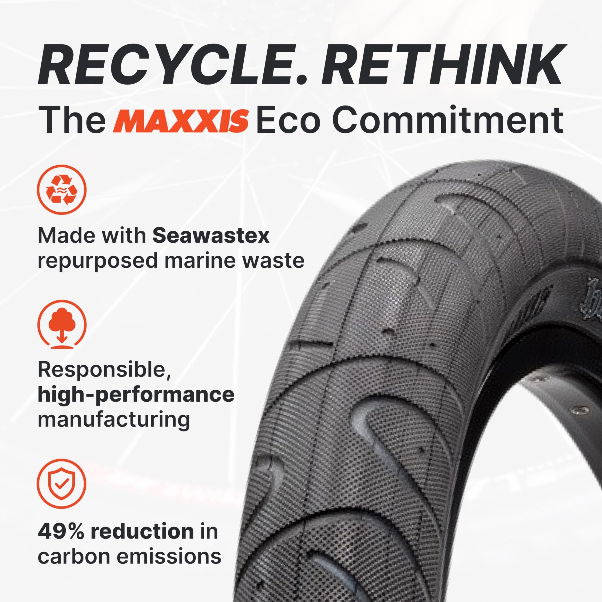 MAXXIS - Hookworm BMX Drahtperlen-Drahtreifen | für Straße, Park, Vert, Flatland | 20 Zoll, 24, 26 oder 29 Größen