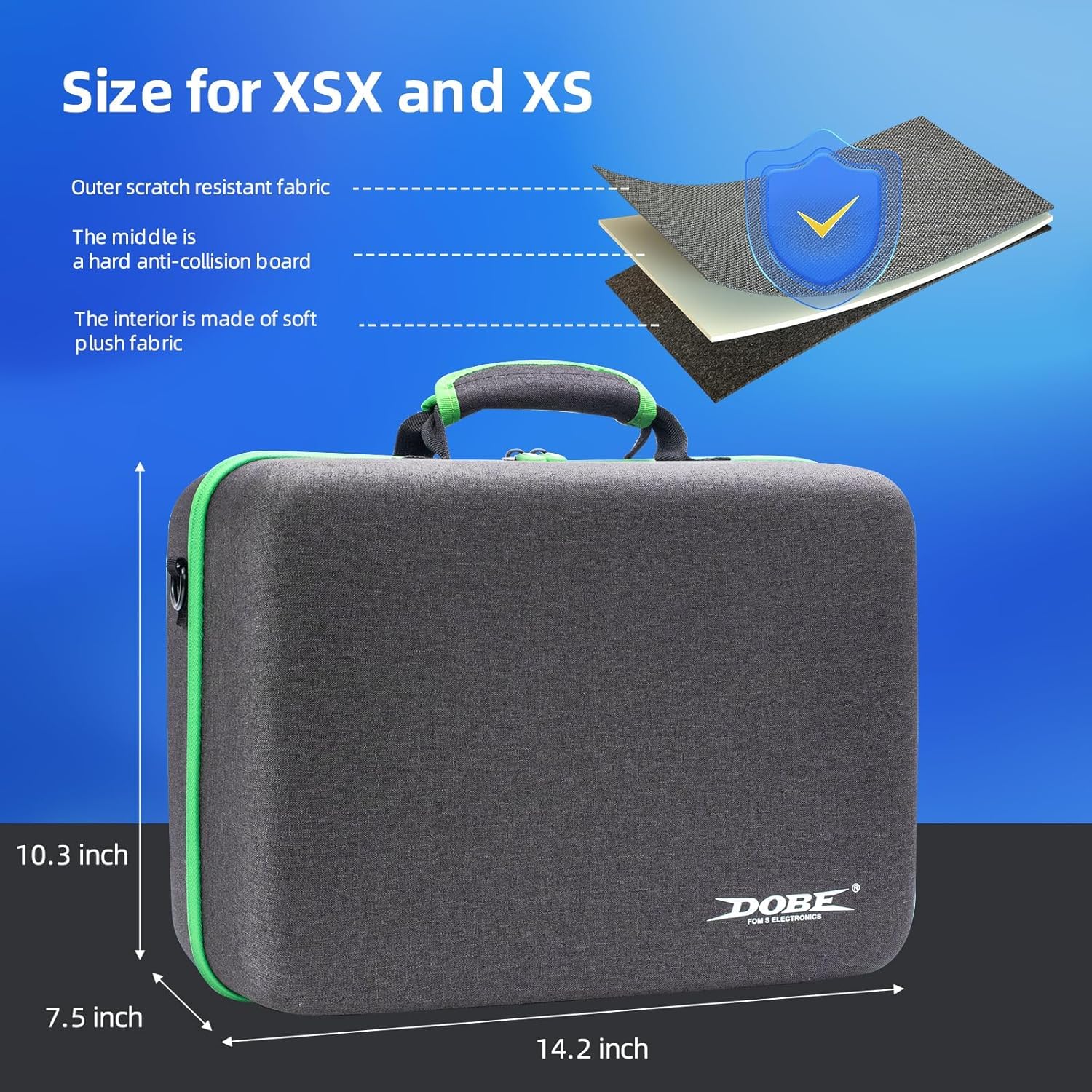HEATFUN Funda de transporte para Xbox Series X, bolsa de viaje rígida compatible con consola Xbox Series S, color negro, Gray, Sencillo
