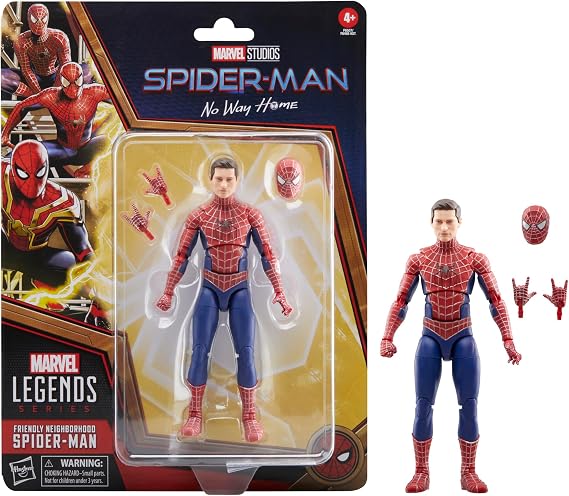 Marvel Legends Series Friendly Neighborhood Spider-Man, Spider-Man: No Way Home Collectible 6 Inch Action Figures, Ages 4 and Up | Marvel Legends Studios 6 Inch Action Figure Spider-Man Wave 1 - Tobey McGuire Spider-Man