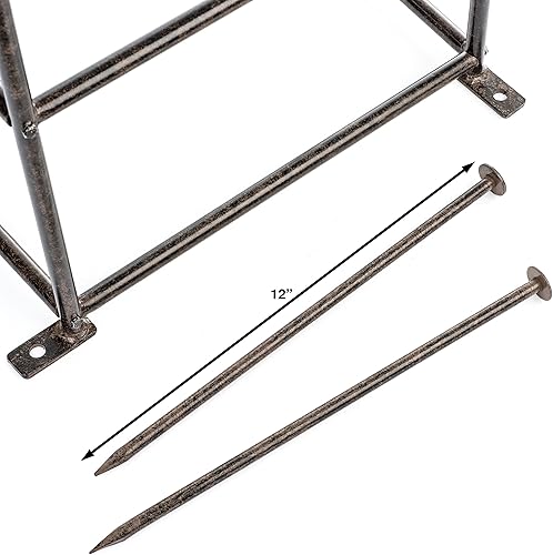 Miniatura 5 de H Potter Obelisco grande enrejado para plantas de jardín trepadoras, resistente a la intemperie, hierro y metal, arte vertical para patio