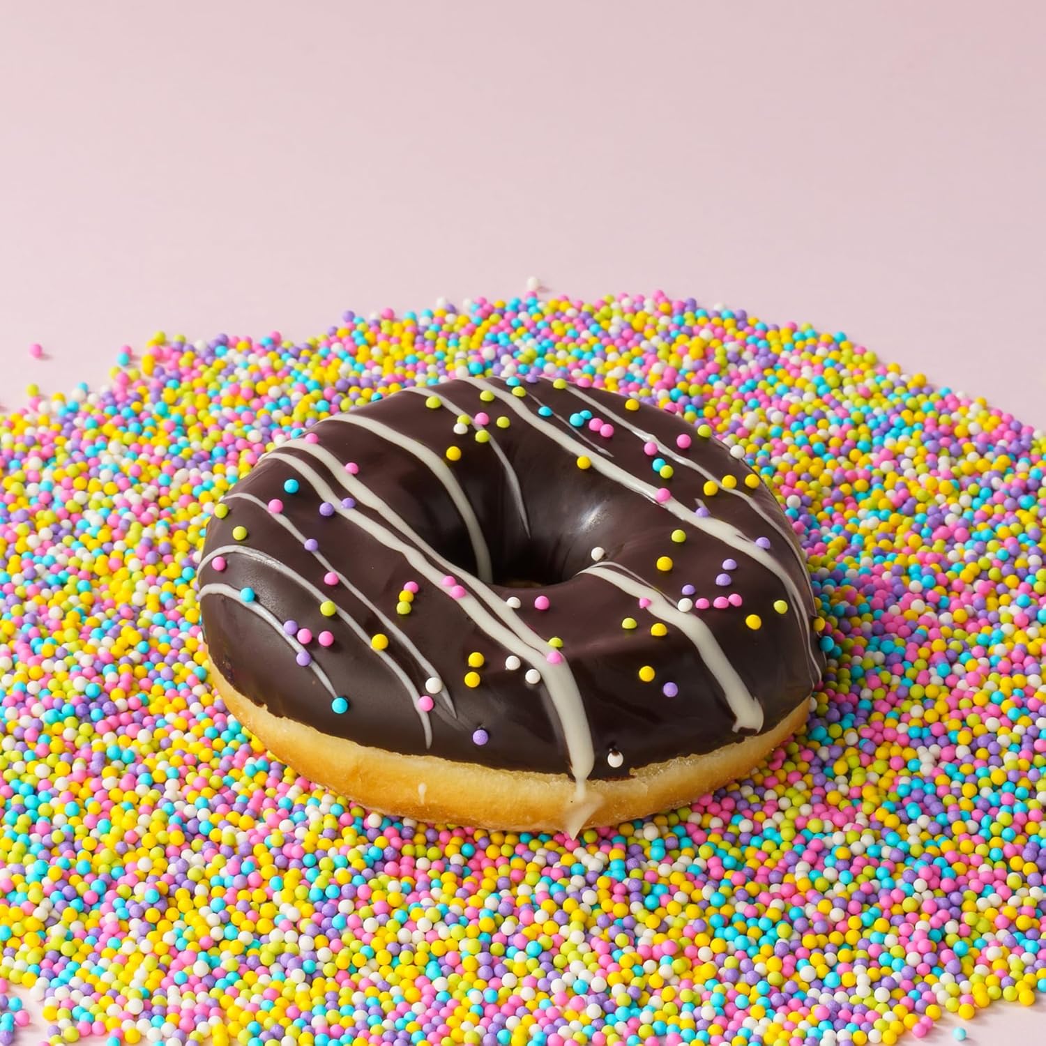 Pastel Nonpareils Sprinkles, Sujoygar 4oz Edible Colored Cake Sprinkles for Ice Cream Toppings Cupcake Chocolate Decoration, Wedding Party Cookies Baking Dessert Food Supplies - Image 3