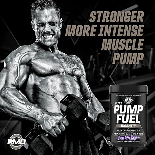 Miniatura 3 de PMD Sports Ultra Pump Fuel Insanity - Bebida previa al entrenamiento para energía, fuerza, resistencia, recuperación - Carbohidratos complejos y