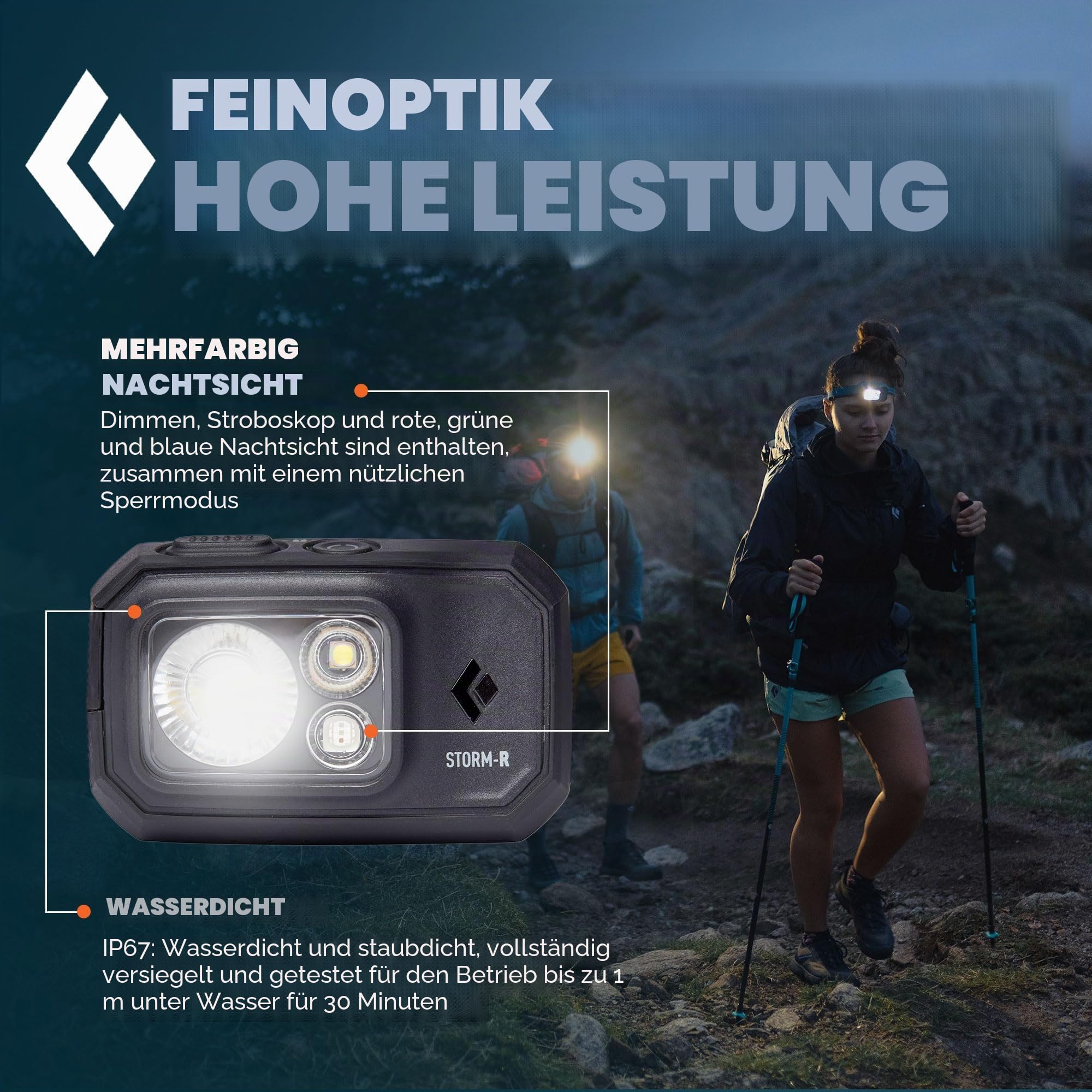 Black Diamond Stirnlampe Storm 500-R HEADLAMP