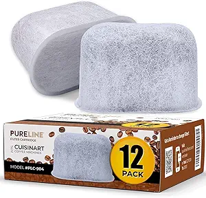 Cuisinart® Coffee Filter Replacement - 12 Pack Cuisinart® Coffee Maker Water Filter by Pureline - Charcoal Water Filter - for all Cuisinart Coffee Machines