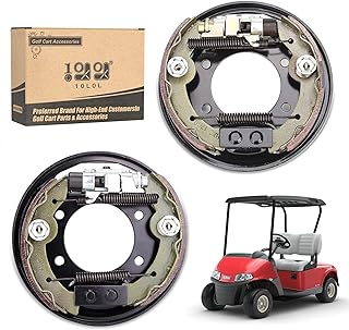 10L0L Golf Cart Brake Assembly Improve Brake Sensitivity, Driving Stability and Safety Which is for Yamaha G14-G22 & EZGO TXT RXV, with Brake Shoes Large Friction Coefficient, Shorten Braking Distance