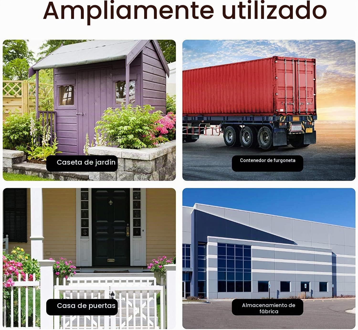 Juego de candado y cerrojo de seguridad para puerta de cobertizo de cochera de alta seguridad, 73 mm, acero con perno