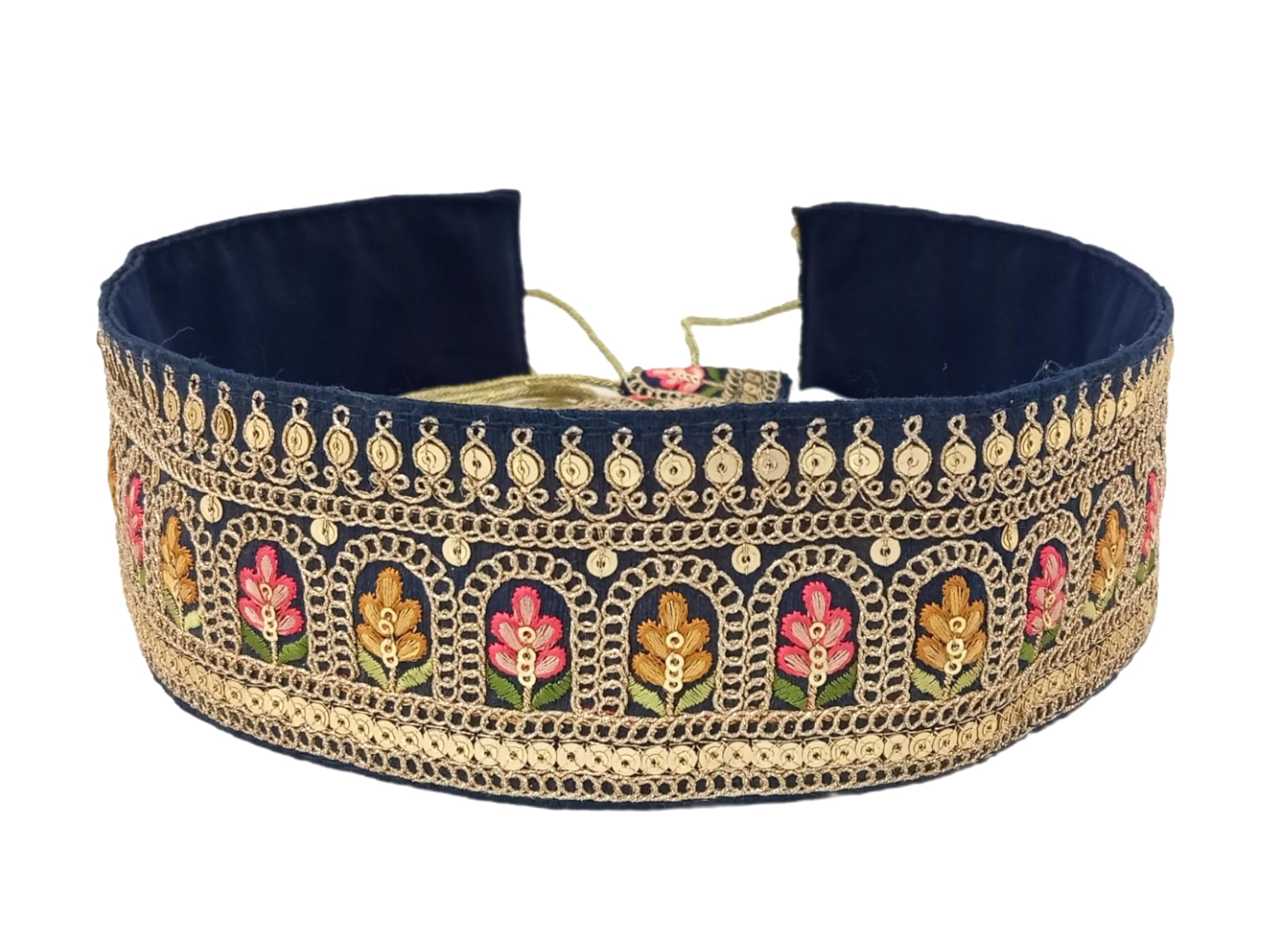 lehenga belt dark blue saree waist belt for women-image-27