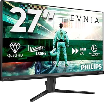 Philips 27M2N3500AM 27 inch WQHD Gaming Monitor 180Hz, Fast VA Panel, 0.5ms MPRT, Adaptive Sync, HDR10, FreeSync Premium, (2560x1440 HDMI 2x 2.0 DP 1x 1.4 ) Dark grey : Amazon.co.uk: Home & Kitchen