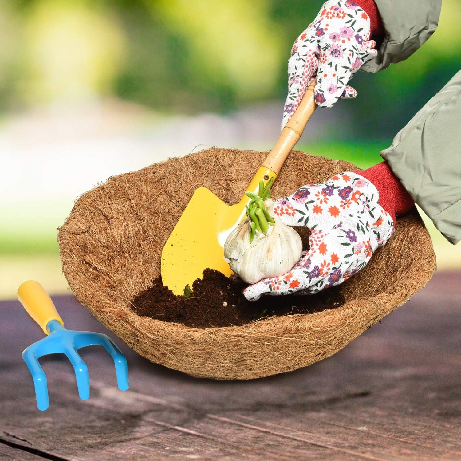 Vumdua 2 Pcs Coco Fiber Replacement, 12-inch Thick Coconut Liner for Plant Hanging Basket, Garden Flower Vegetables Pot (Round)