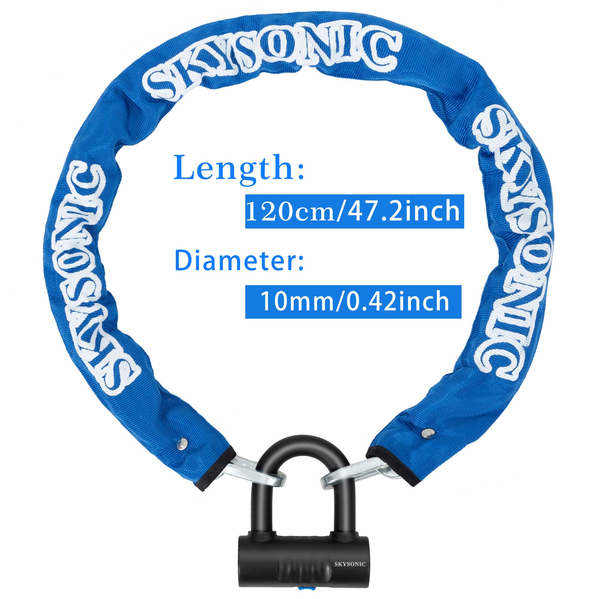 Catena Pesante Antifurto Catena Antifurto Moto Super Pesante - 13mm Acciaio Cementato - Livello Sicurezza 10/10 - Per Bici, Scooter, Monopattini - Lunga 150cm Lucchetto Antitaglio