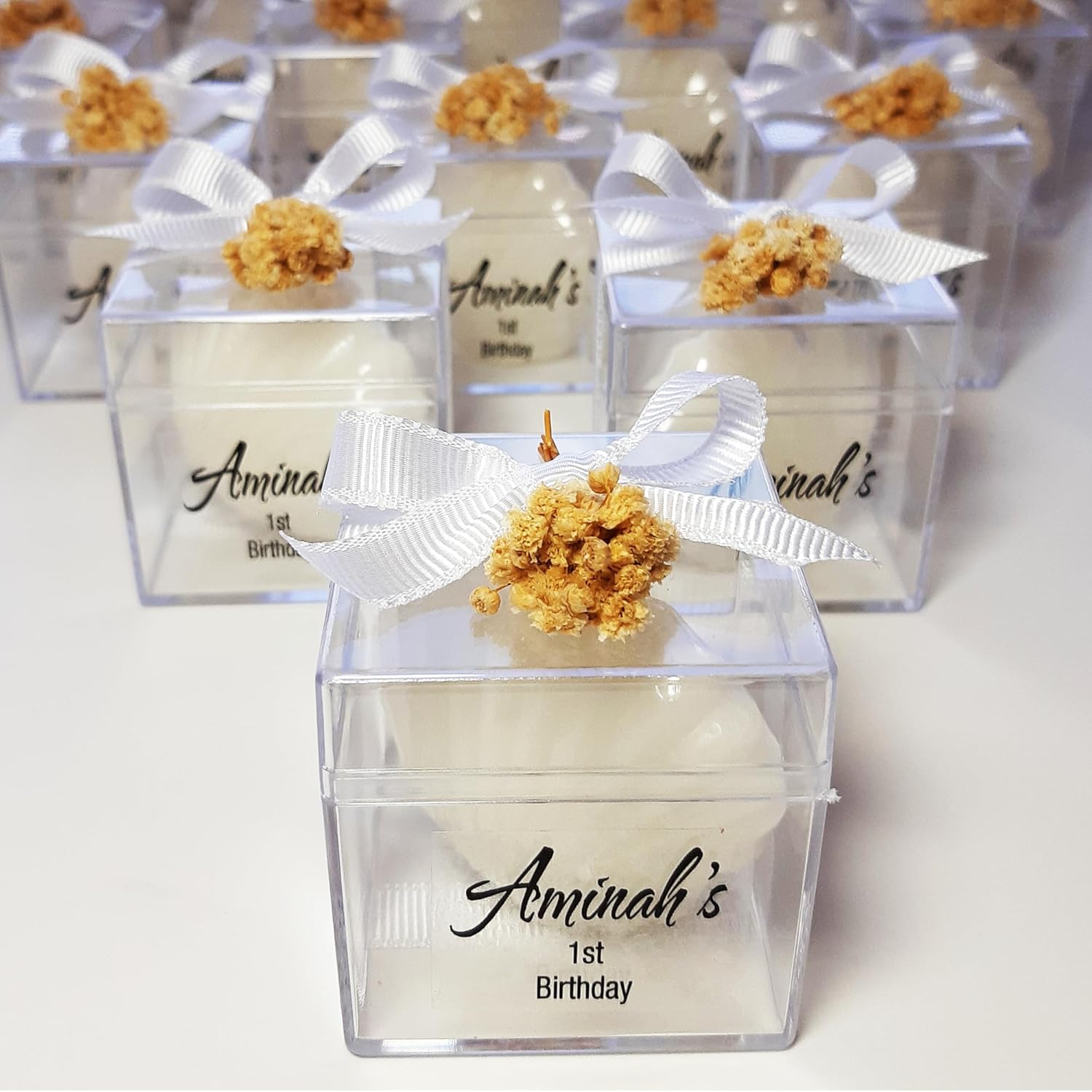 Wedding Favor Guest Bulk, White Seashell Shaped Candle Party Favors, Bridal Shower Favor for Beach Party Gifts, Baby Shower Favors for Baptism Favors (Set of 20)