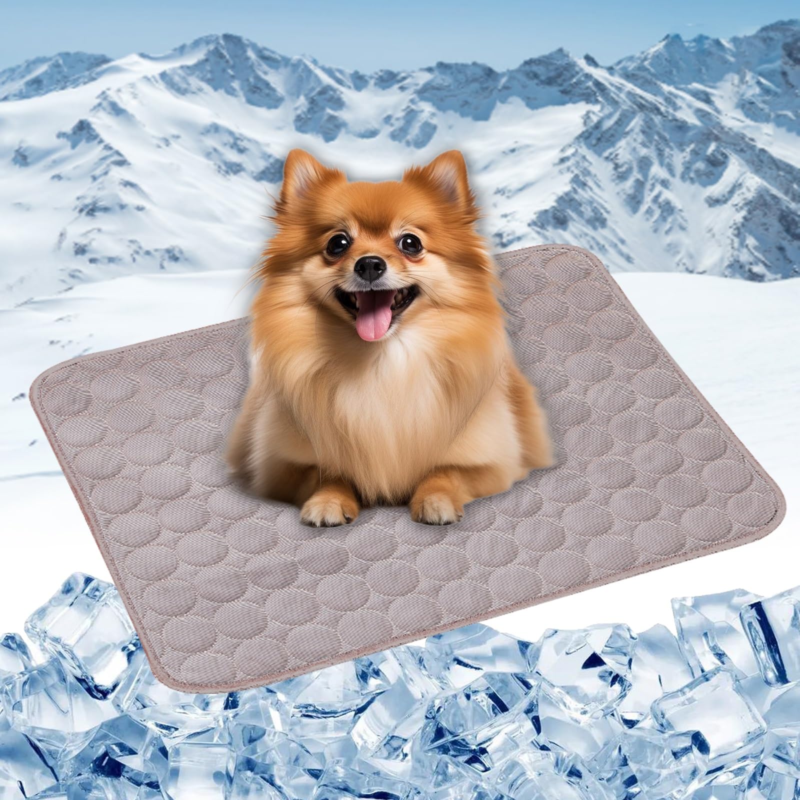 Tapis réfrigérant grand chien 150x100 cm en gel pour été et canicule