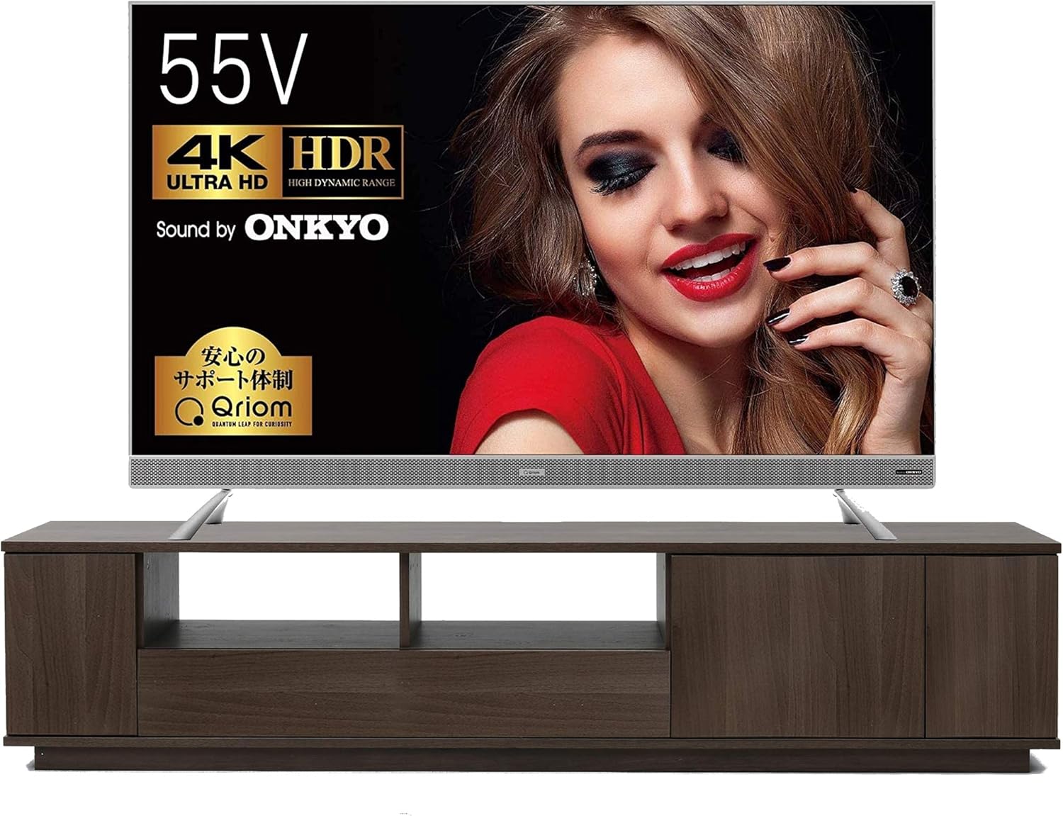 Amazon.co.jp 【テレビ+テレビ台】 山善 55V型 HDR 4K対応 オンキヨースピーカー搭載 液晶テレビ (Fire TV