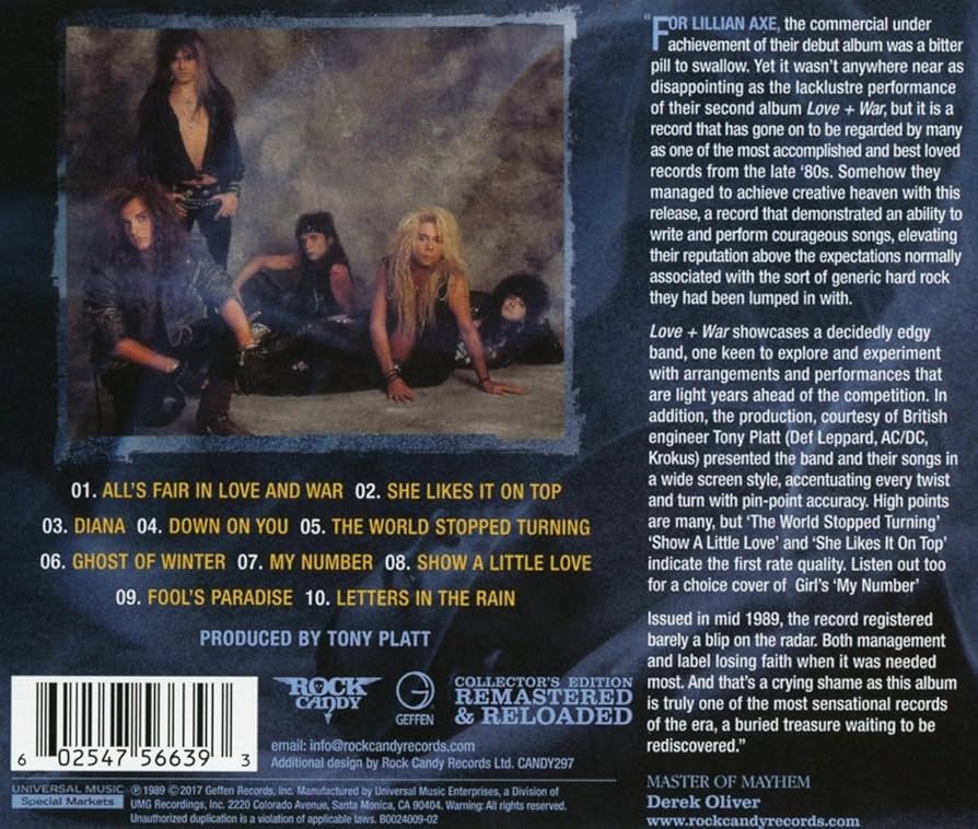 リリアン・アクス/ラヴ・アンド・ウォー Amazon.co.jp: Love & War -Coll. ed-: ミュージック