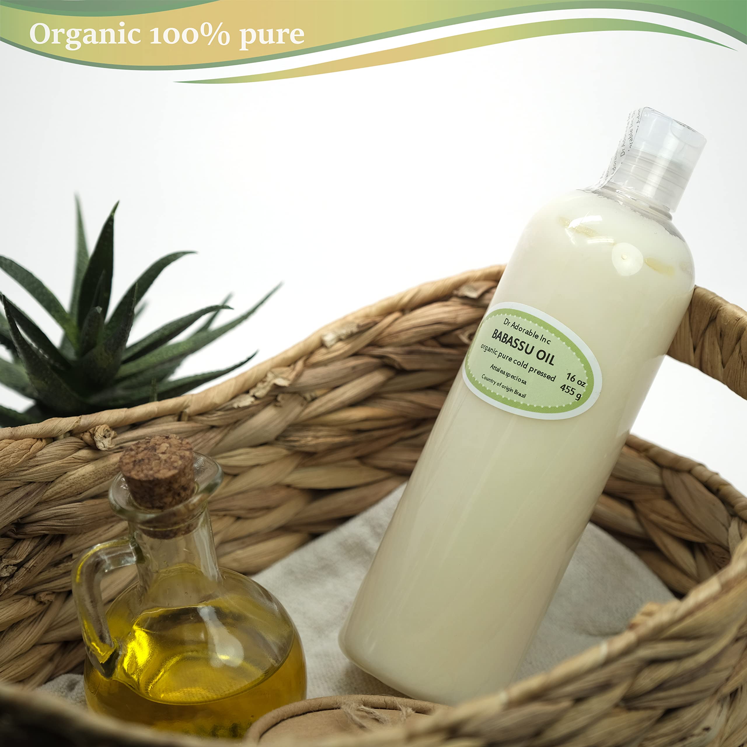 Dr Adorable Pure Organic Cold Pressed Babassu Oil for Skin and Hair