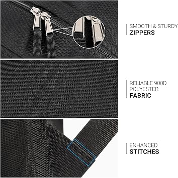 ZORFIN 26L Black Backpack for College, and Travel: Water Resistant Bookbag