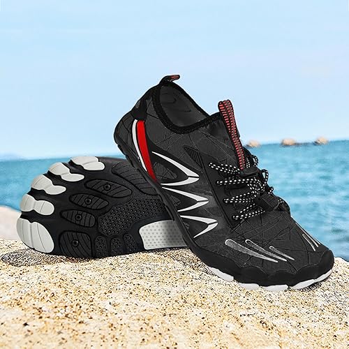 Miniatura 4 de Z-joyee - Zapatos acuáticos de secado rápido, multiuso, sensación de pie descalzo, para usar en la playa, nadar o surfear, para hombre y mujer