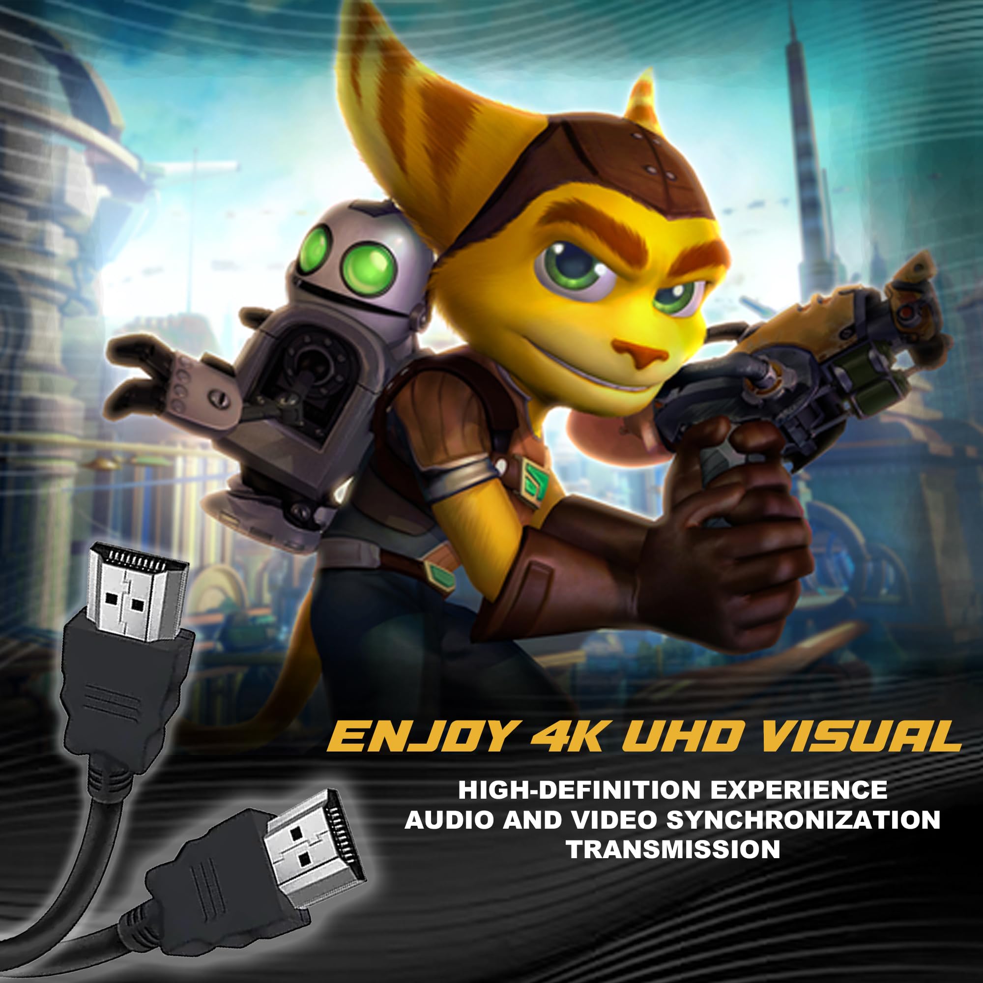 TECHONTO 4K HDMI Cable - 1.5m Ultra HD & ARC -2