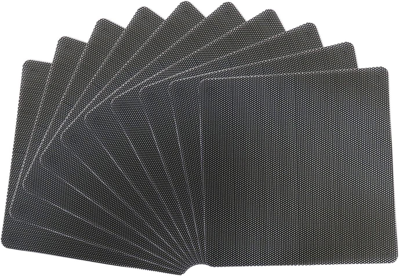 Pastlla 10pcs PC Fan Dust Filter Computer Fan Filter PVC Dust Proof Mesh Cover for