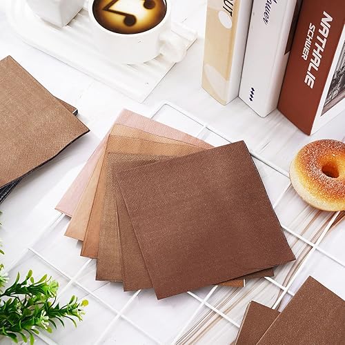 Miniatura 3 de AnyDesign - Servilletas de papel de color bohemio de 2 capas, 6 colores terracota, servilletas de cóctel desechables en tono de piel, servilletas de