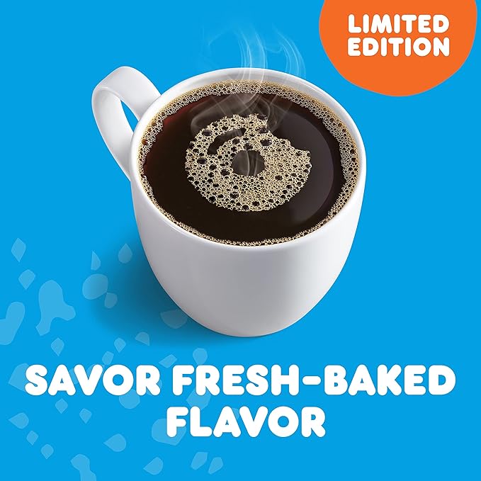 Elevate your morning routine with the heavenly aromas and rich taste of Dunkin' Blueberry Muffin Ground Coffee K-Cup pods. Crafted from 100% premium arabica coffee beans, this Dunkin' blend delivers an unparalleled coffee experience. Indulge in the delightful flavors of freshly baked blueberry muffins and caramelized sugar notes in every cup. Compatible with any Keurig coffee maker, these K-Cup pods offer the perfect combination of convenience and premium flavor. Say goodbye to long lines at the coffee shop and hello to the satisfaction of brewing your own Dunkin' coffee at home. With the Dunkin' Blueberry Muffin Ground Coffee K-Cup pods, you can savor the familiar flavors of Dunkin' coffee anytime you want.