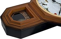 Vista 5 de JUSTIME Unique 12 Northern Cardinal Bird's Song Schoolhouse - Reloj de pared con péndulo de campanillas cada hora melodía barrido movimiento