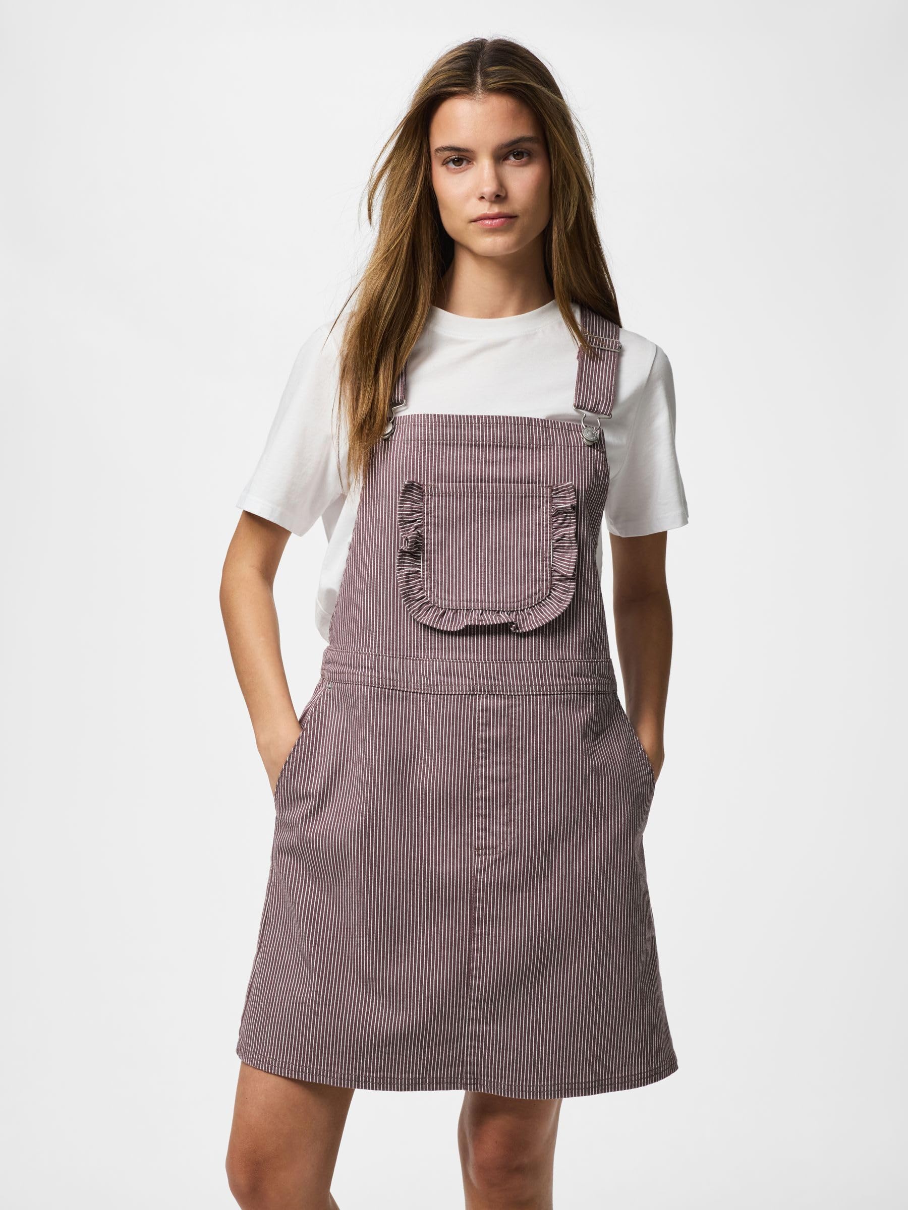 Pieces Damen Pcbillo Dungaree Denim Dress Pcbillo Dungaree Denim Dress (1er Pack)