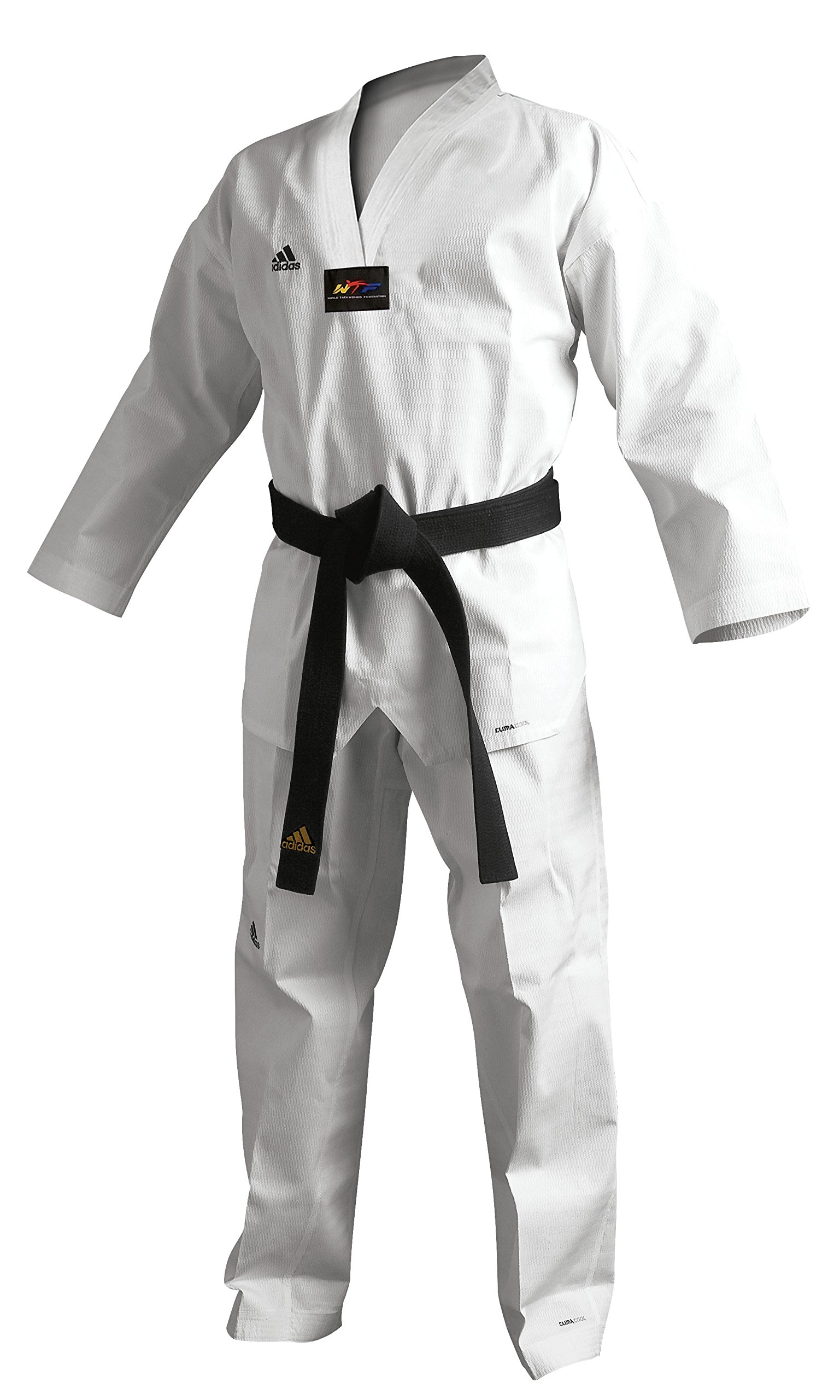 adidas ADICHAMP 3 TKD Uniform - v-Neck White - 2