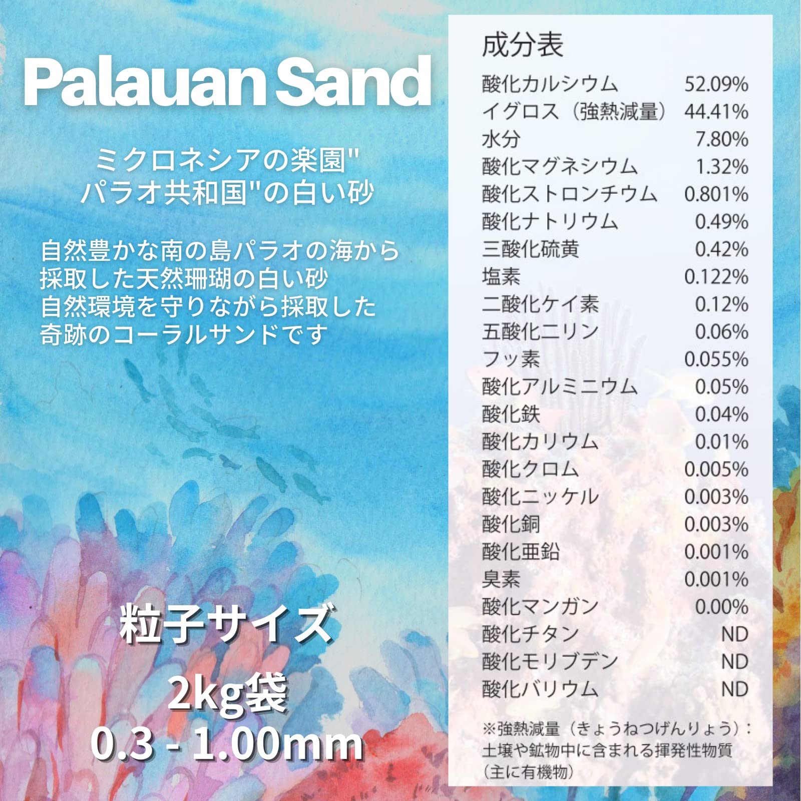 Amazon | パラワンサンド 100%天然 無漂白無着色サンゴ砂 世界一白い