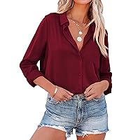 NONSAR Camicetta da Donna Elegante a Maniche Lunghe con Colletto Alto
