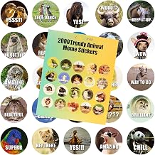 Youngever 2000 Pack Reward Stickers for Teachers, Animal Meme Reward Stickers, Fun Motivational Stickers for Kids, All Ages and All Classes, Positive Stickers, 50 Unique Designs