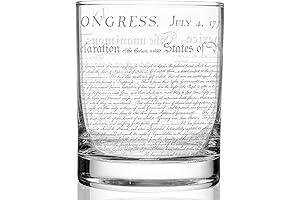 DECLARATION OF INDEPENDENCE Engraved 11oz Whiskey Glass | Great Patriotic American USA Gift Idea!