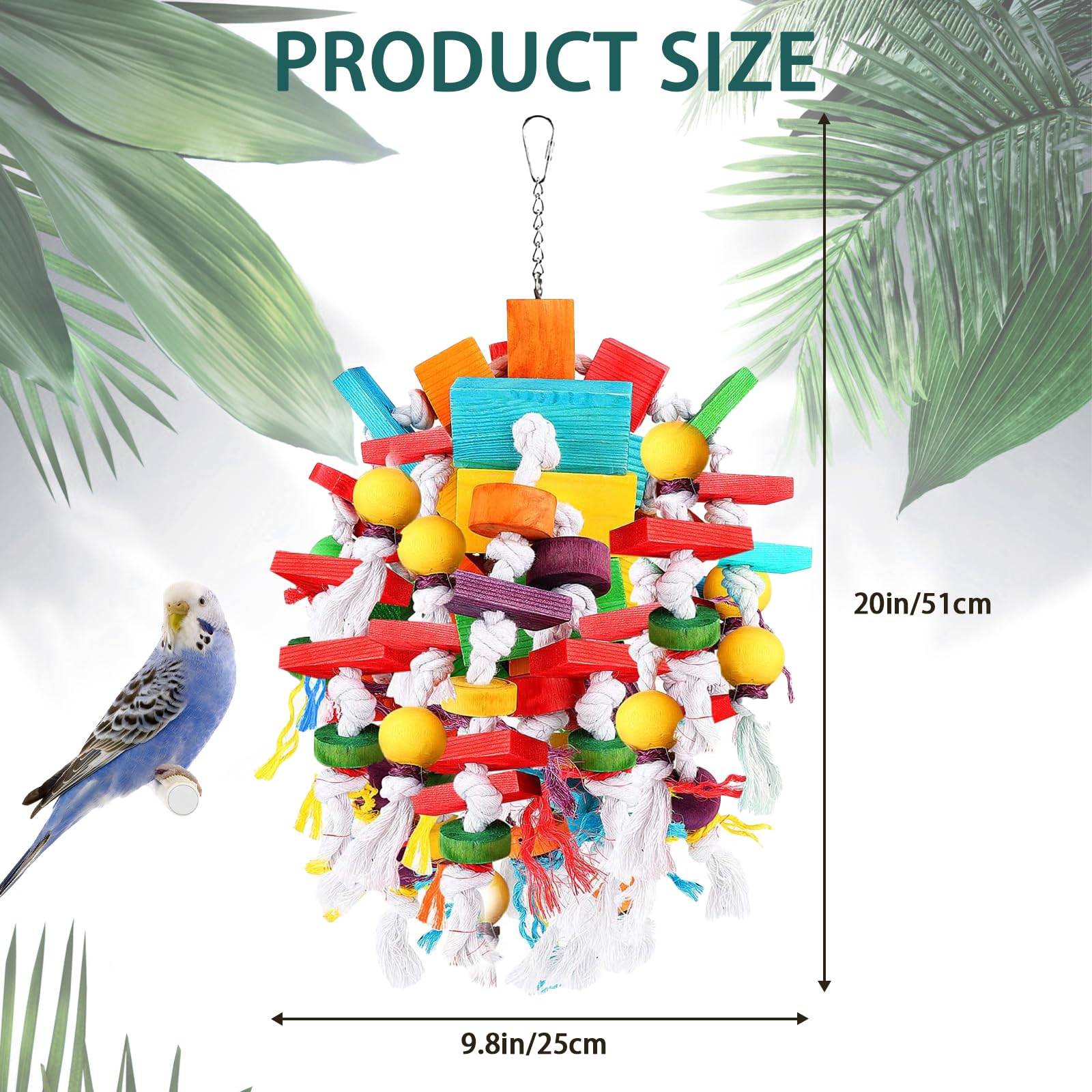 DMSELL Parrot Chewing Toys for Large Birds, Natural African Grey Parrot ...